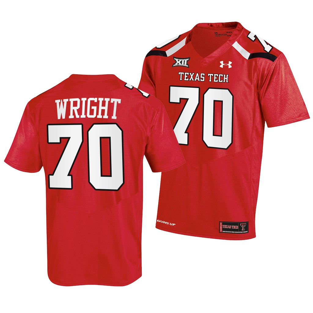 Texas Tech Red Raiders #70 Weston Wright 2022-23 College Red Jersey 96C7SGXV