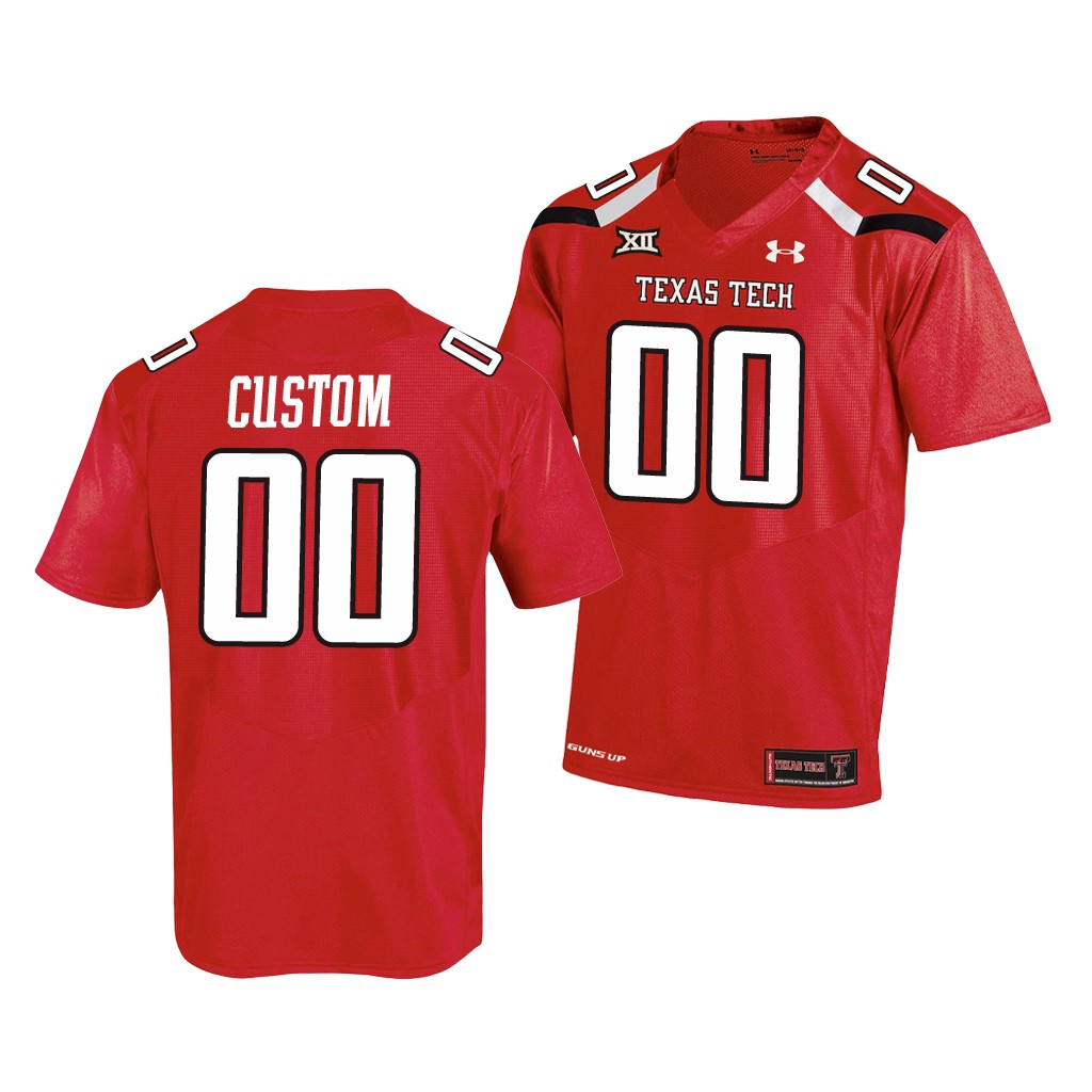 Texas Tech Red Raiders Custom Red College Jersey T7LFZGXV