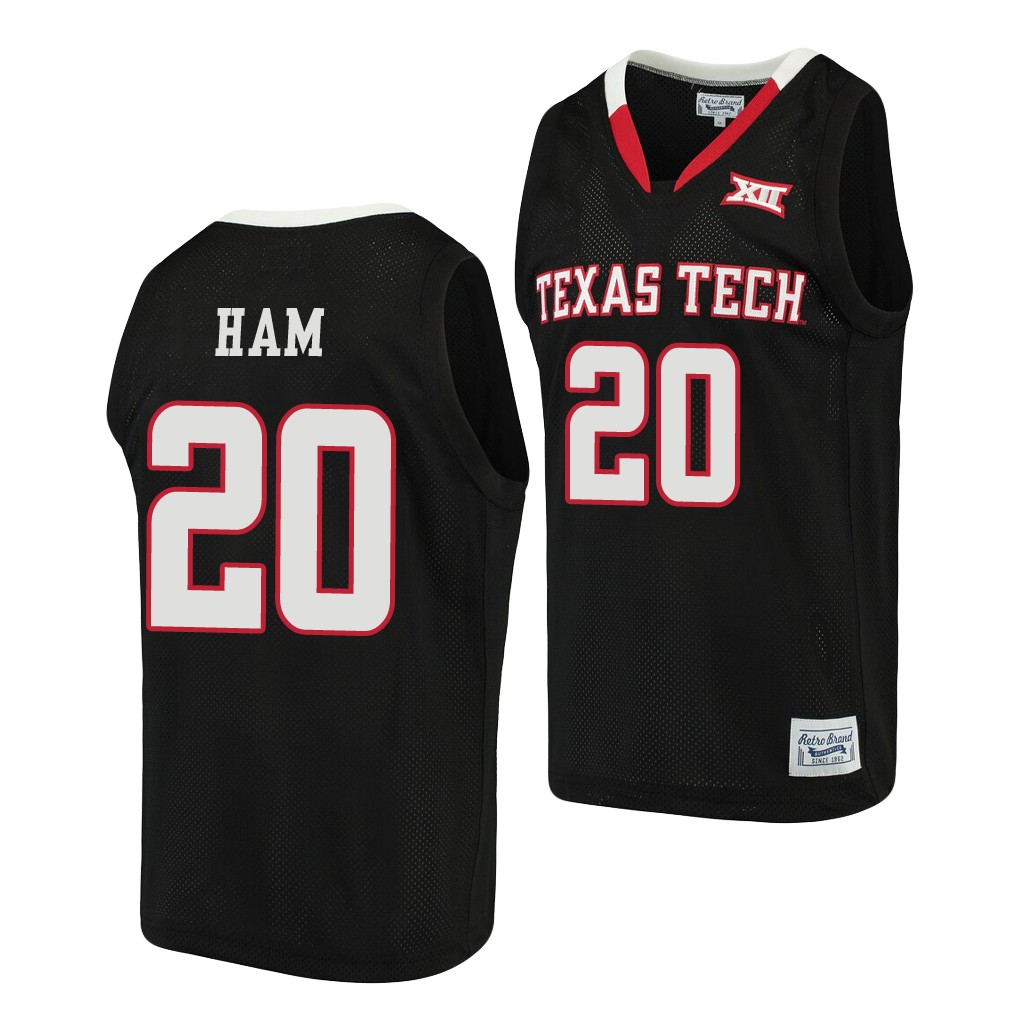 Texas Tech Red Raiders Darvin Ham Black Alumni Jersey C1TLQGXV