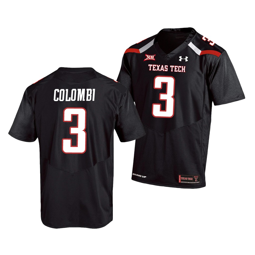 Texas Tech Red Raiders Henry Colombi Black College Jersey QBOU3GXV