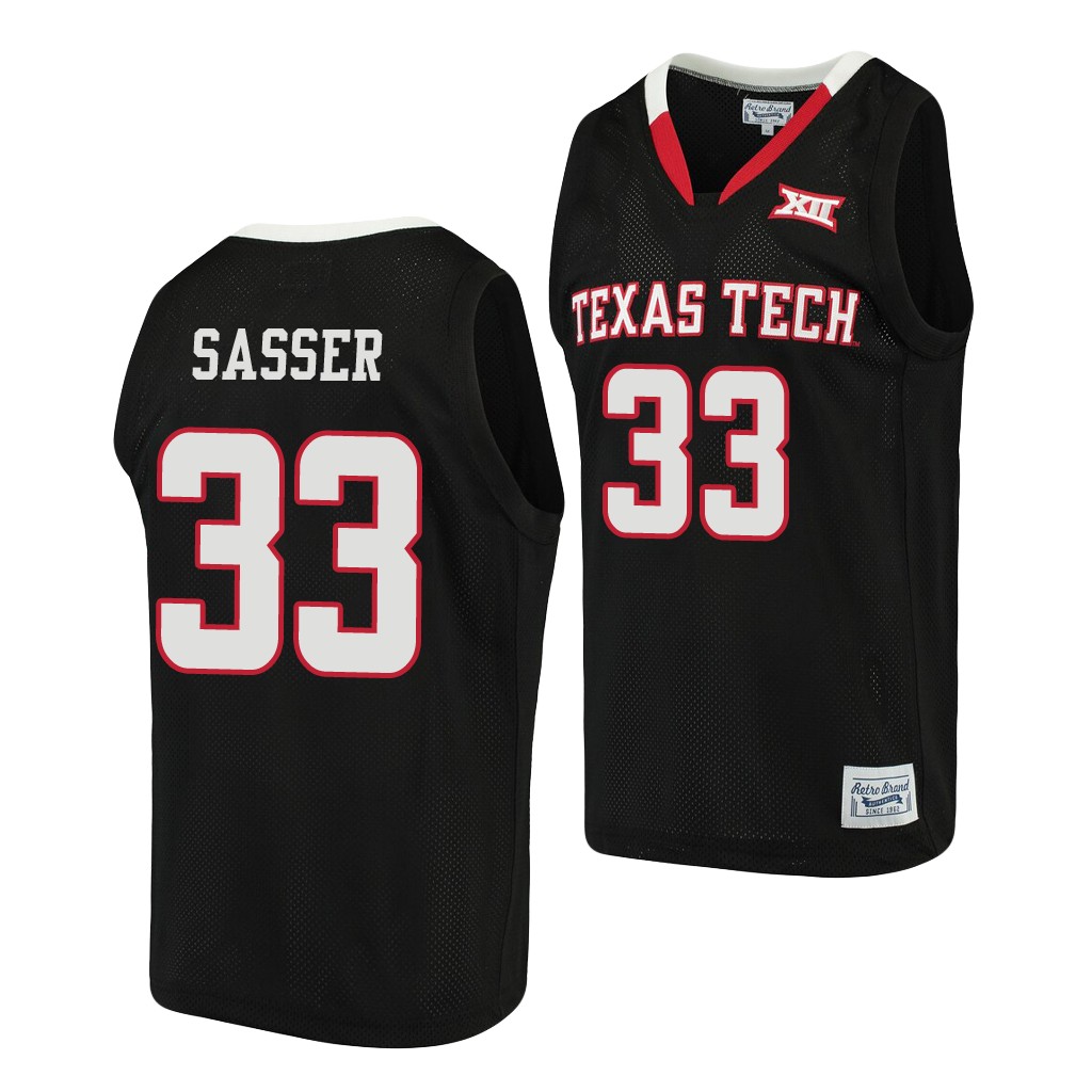 Texas Tech Red Raiders Jason Sasser Black Alumni Jersey C3R5MGXV