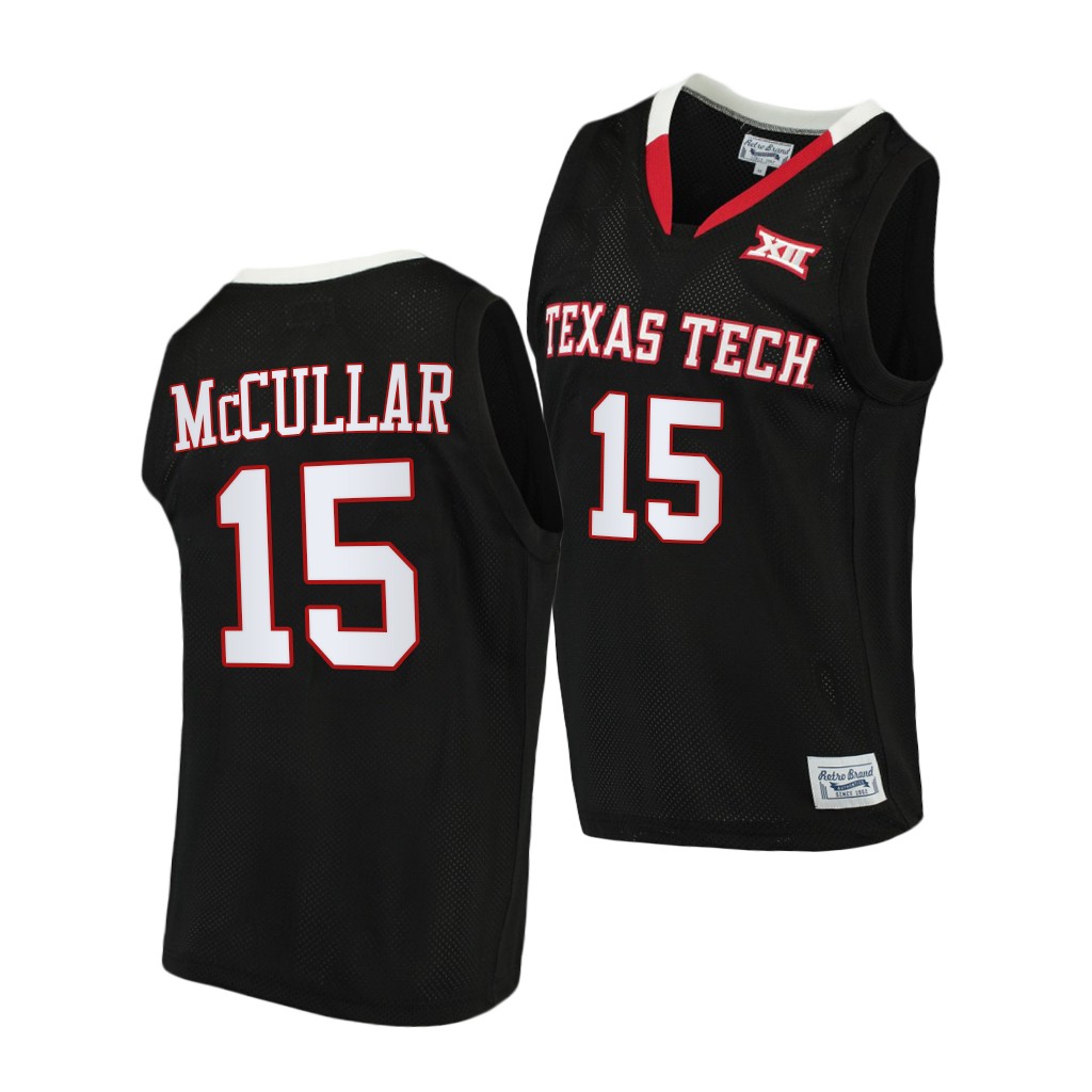 Texas Tech Red Raiders Kevin McCullar #15 Black College uniform Throwback Jersey GGVGVGXV