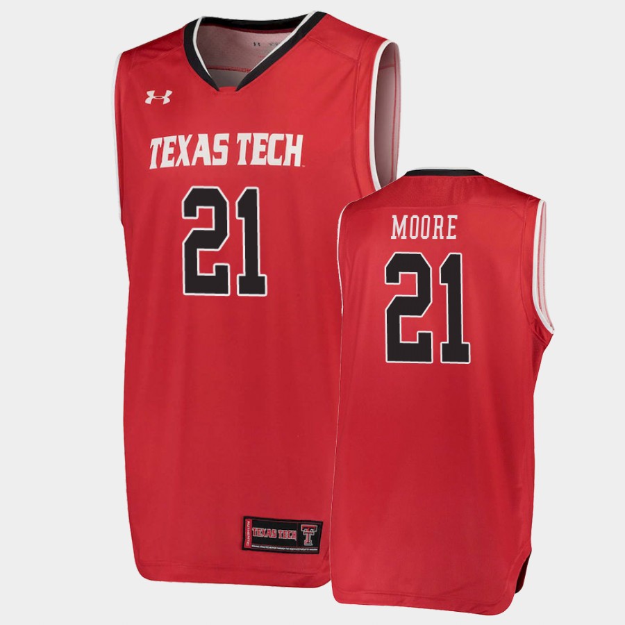 Texas Tech Red Raiders Khavon Moore Red College Performance Jersey 7S8GHGXV