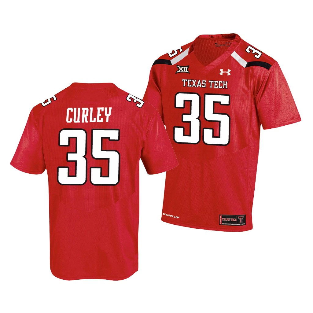 Texas Tech Red Raiders Patrick Curley Red College Jersey TDGIXGXV