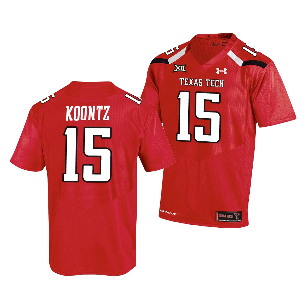 Texas Tech Red Raiders Travis Koontz Red College Jersey N4UVNGXV