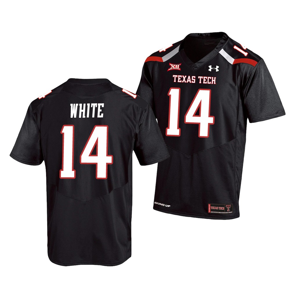 Texas Tech Red Raiders Xavier White Black College Jersey 3CLVJGXV