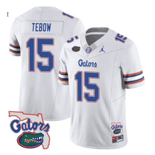 Tim Tebow Jersey #15 Florida Gators Vapor Limited College Football White GORQDGXV