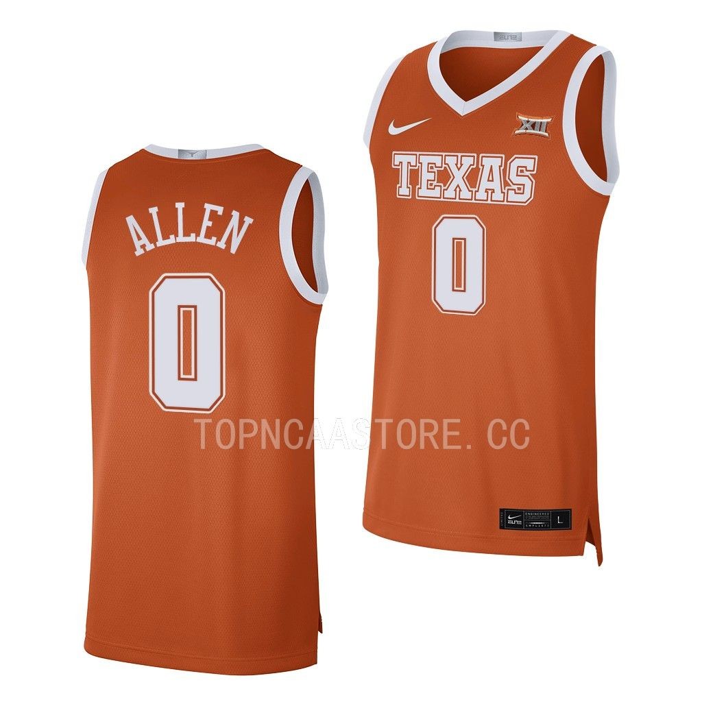 Timmy Allen #0 Texas Longhorns Limited Jersey 2022-23 Orange XDO2GGXV