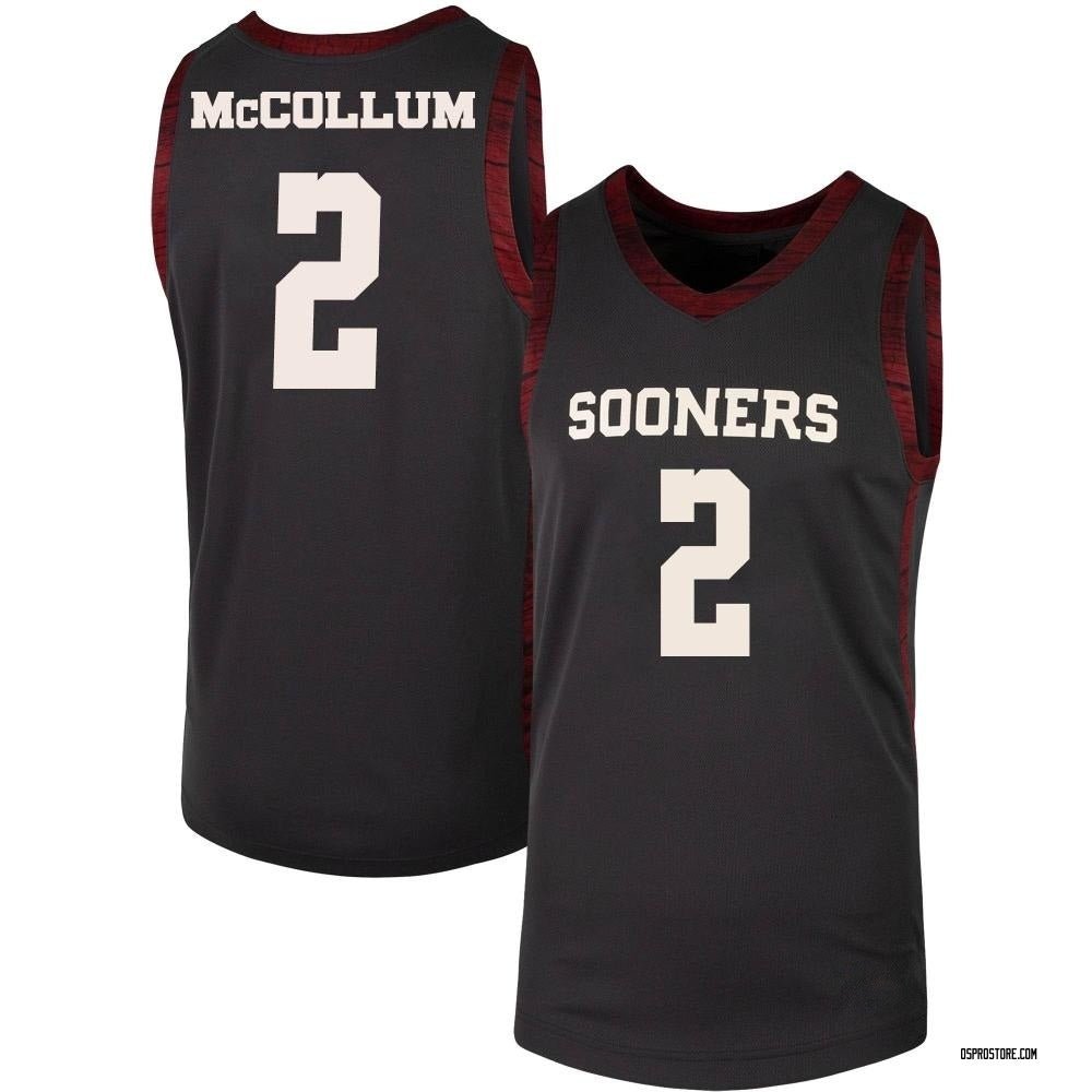 TJavian McCollum Jersey #2 Oklahoma Sooners College Basketball Black LCXNSGXV