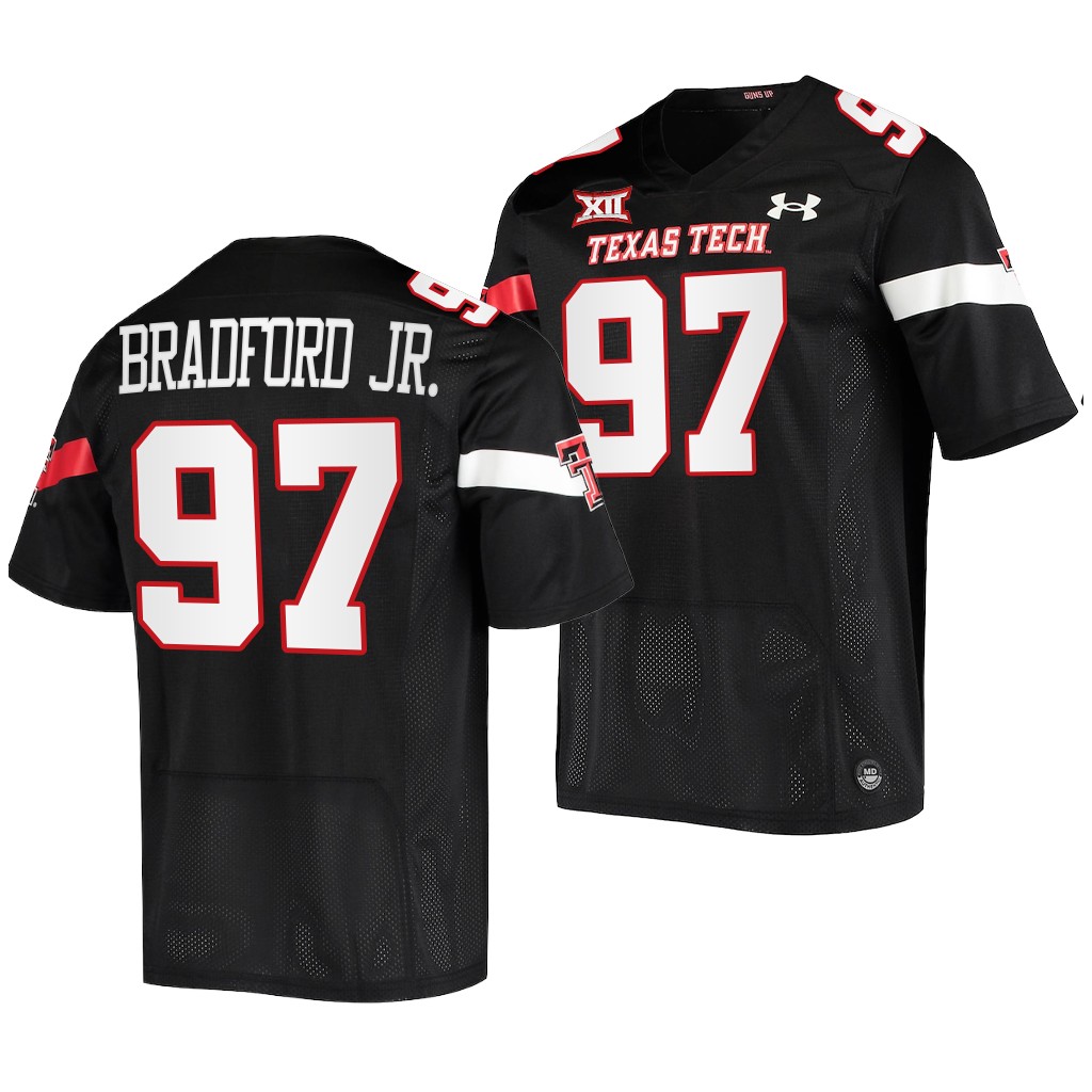 Tony Bradford Jr. Texas Tech Red Raiders 2022-23 College Jersey Black #97 Uniform 4F7TKGXV