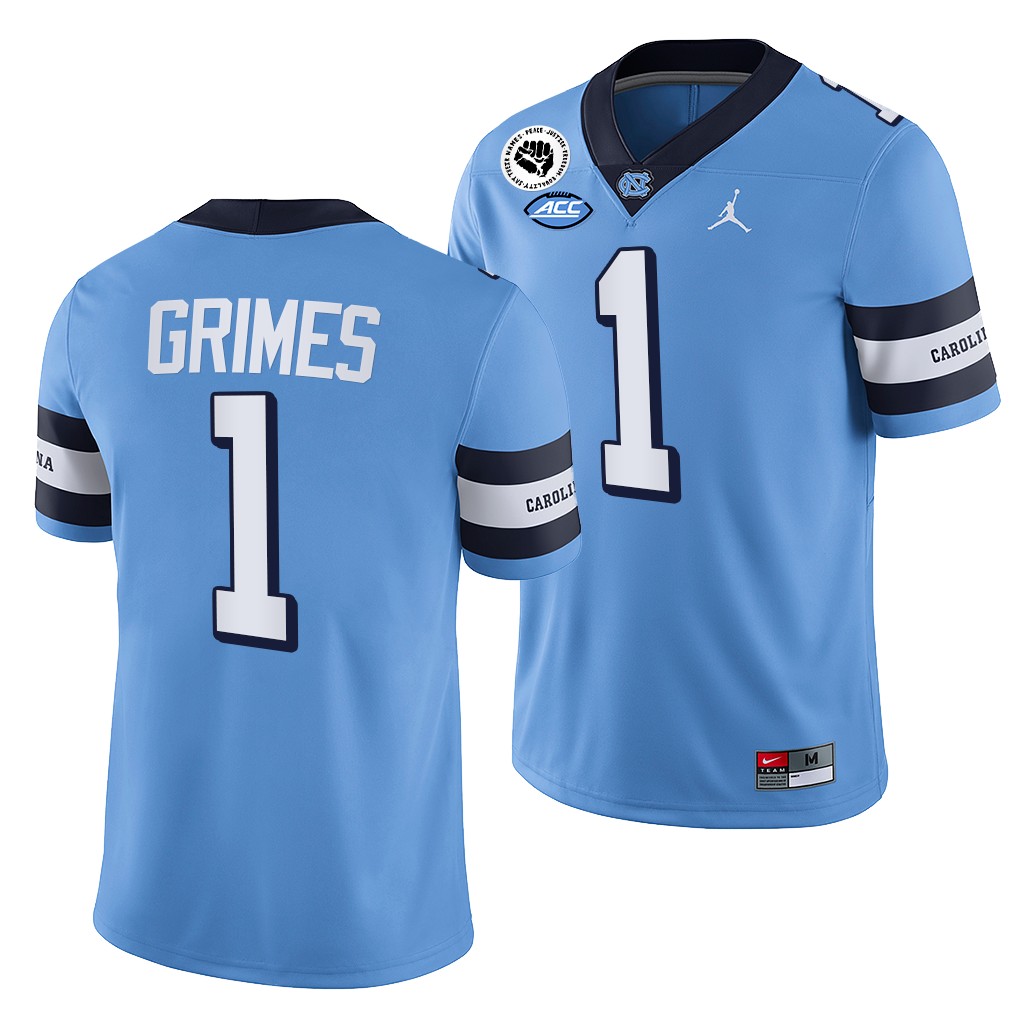 Tony Grimes North Carolina Tar Heels 2022-23 College Jersey Blue #1 Uniform LOMAKGXV