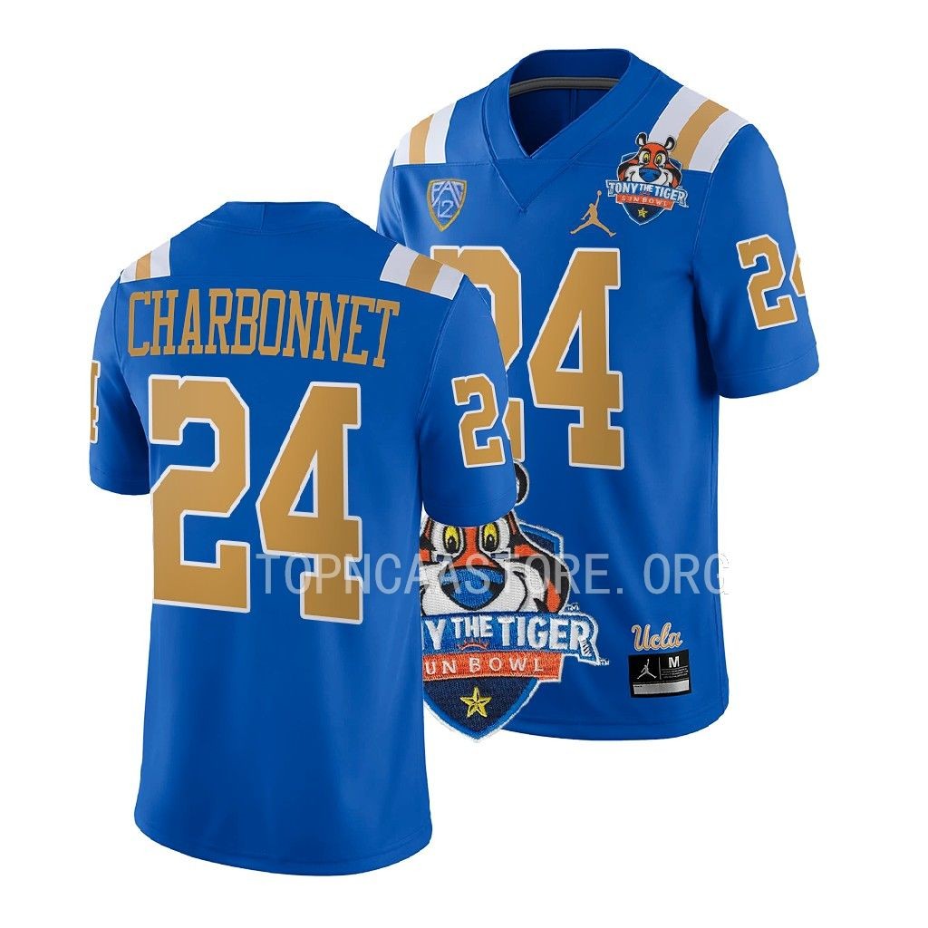 Tony The Tiger Sun Bowl Zach Charbonnet UCLA Bruins #24 Blue Jersey ZHKNHGXV