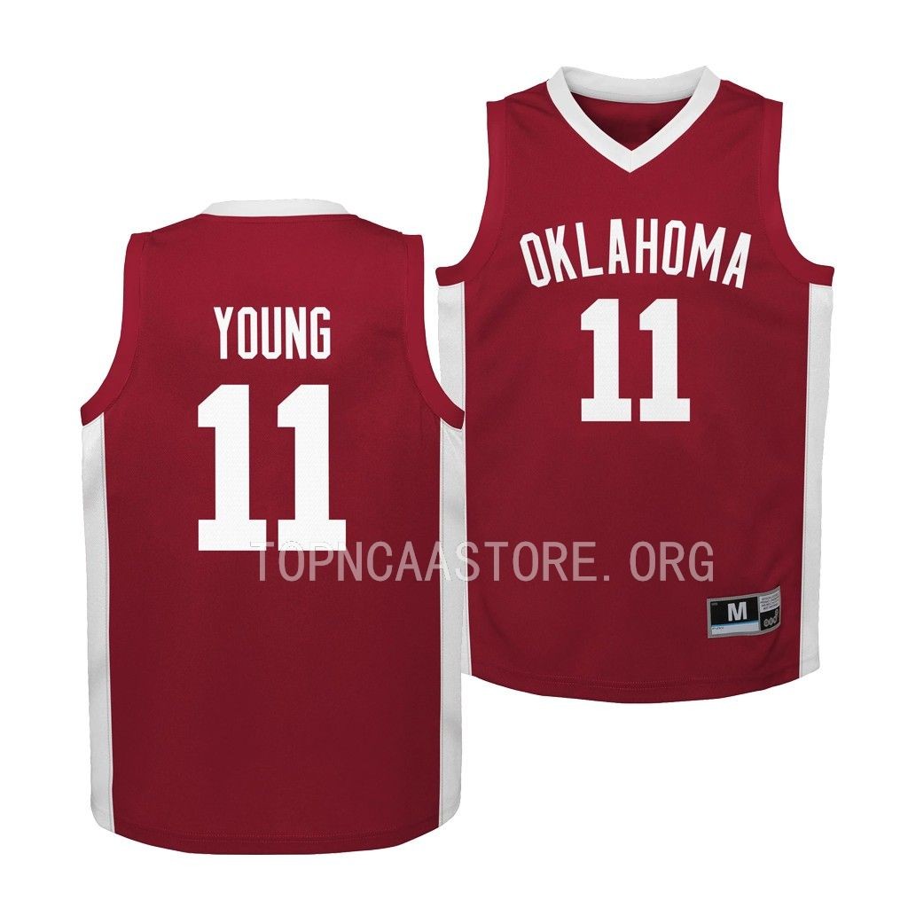 Trae Youn Oklahoma Sooners Crimson Alumni Youth Jersey O4DL8GXV
