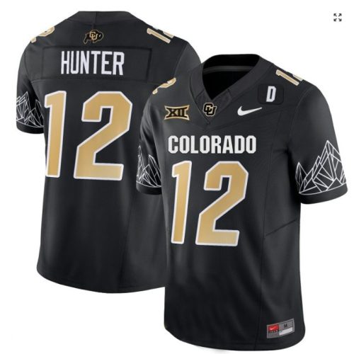 Travis Hunter Jersey #12 Colorado Buffaloes College Football Black Home A16CYGXV