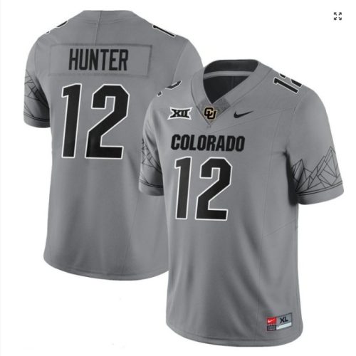 Travis Hunter Jersey #12 Colorado Buffaloes College Football Gray Home KGFKAGXV