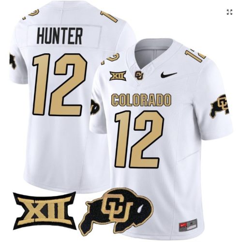 Travis Hunter Jersey #12 Colorado Buffaloes College Football White Home Alternative TSJHGGXV