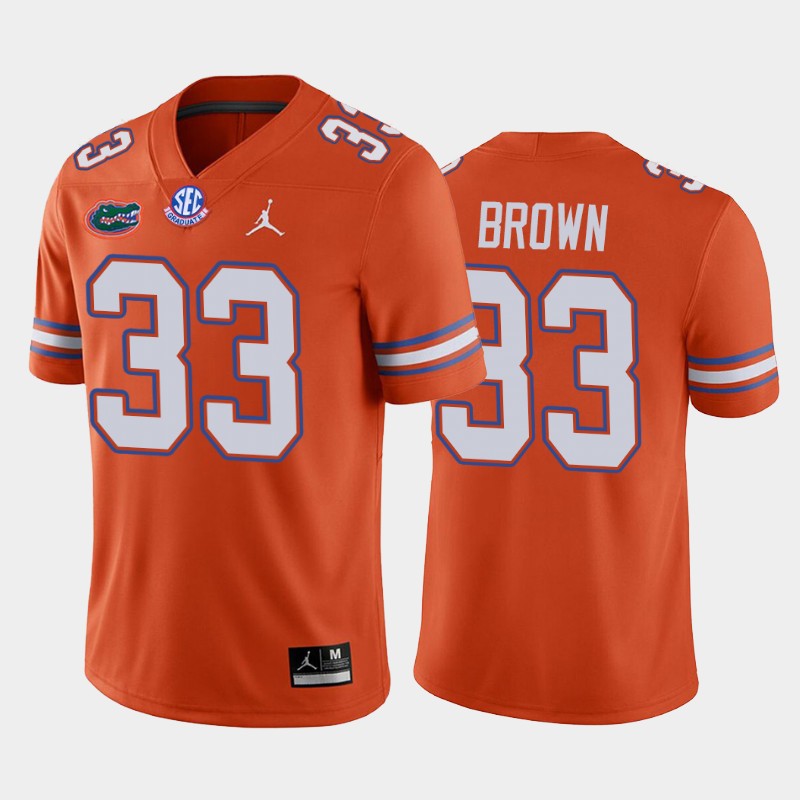 Trent Brown #33 Florida Gators Alternate History Player Orange Jersey Z3NBLGXV