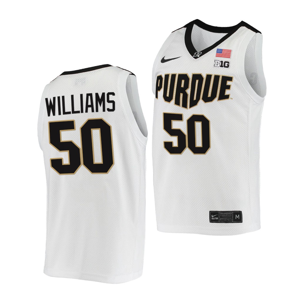 Trevion Williams #50 Purdue Boilermakers -22 College White Jersey GDFNOGXV