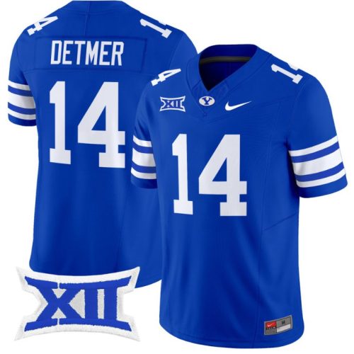 Ty Detmer Jersey #14 BYU Cougars Vapor Limited College Football Stitched Royal T4QZLGXV