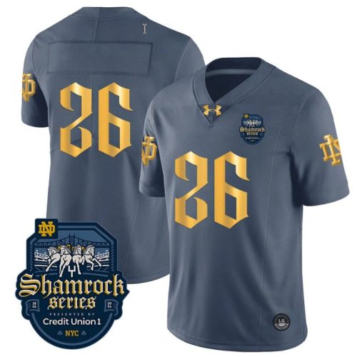 Tyler Buchner Jersey #26 No Name Notre Dame Fighting Irish Shamrock Series Uniform Football RW1JHGXV