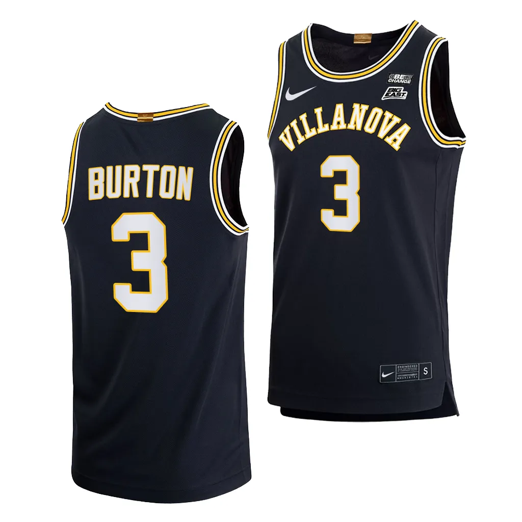 Tyler Burton Villanova Wildcats #3 College Navy Elite Jersey QLU2VGXV