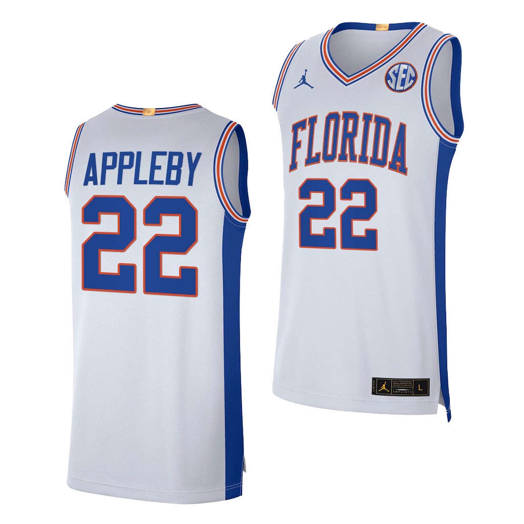 Tyree Appleby #22 Florida Gators -22 Elite Limited College White Jersey AUBWIGXV