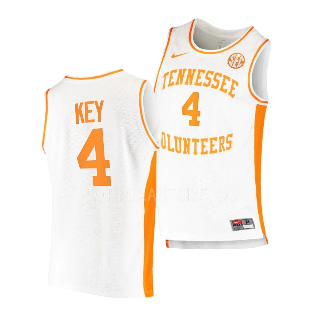 Tyreke Key Tennessee Volunteers #4 College White Jersey QSPUUGXV