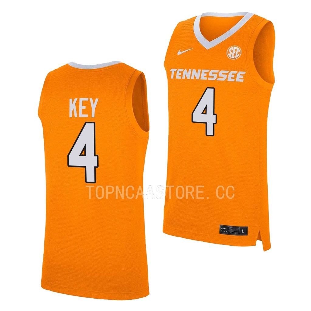 Tyreke Key Tennessee Volunteers #4 Orange Jersey 2022-23 YUQICGXV