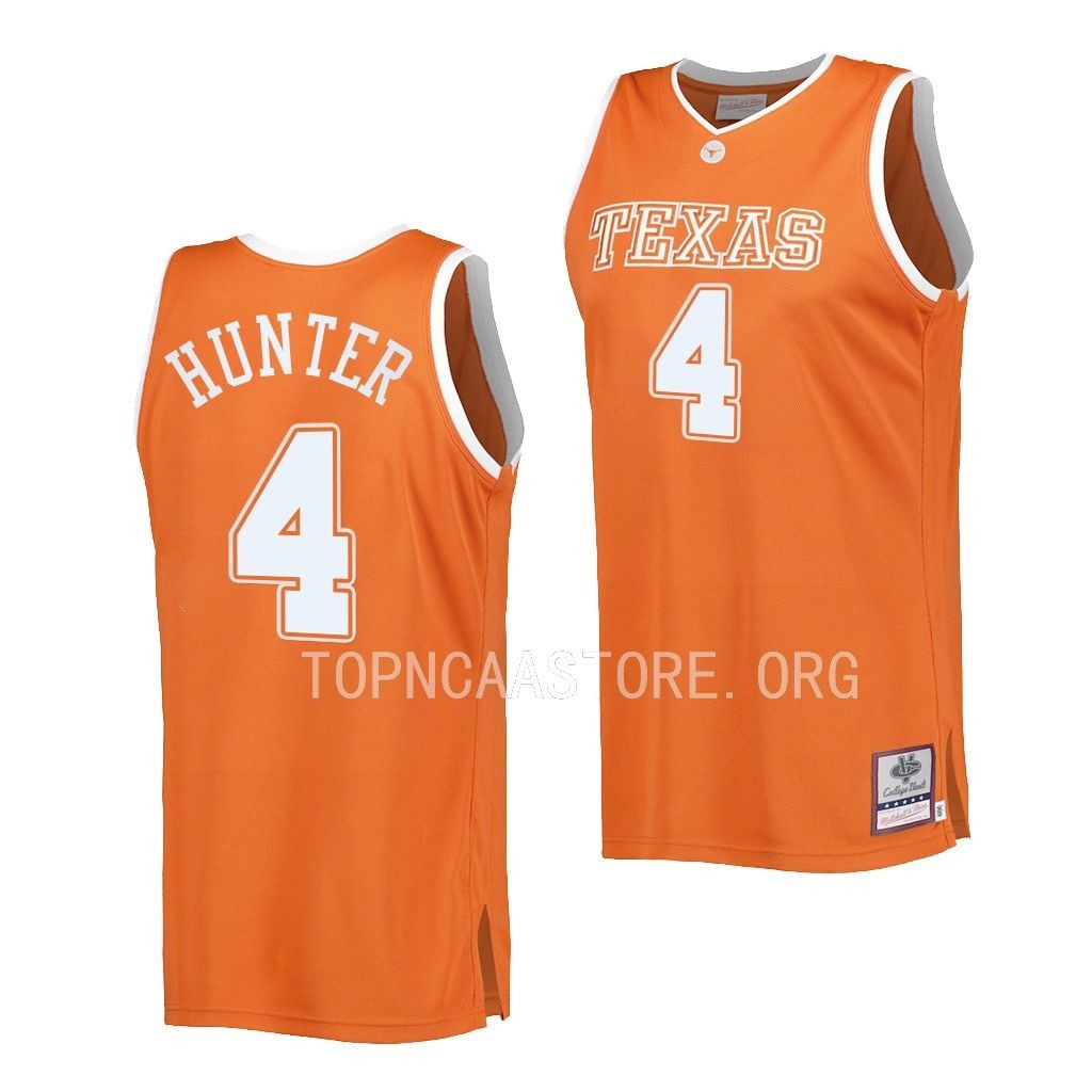 Tyrese Hunter Texas Longhorns #4 Orange Throwback Jersey SJUO0GXV