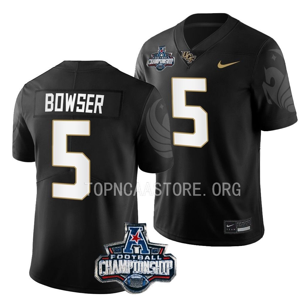 UCF Knights ACC Championship Isaiah Bowser #5 Black Jersey OVSVBGXV