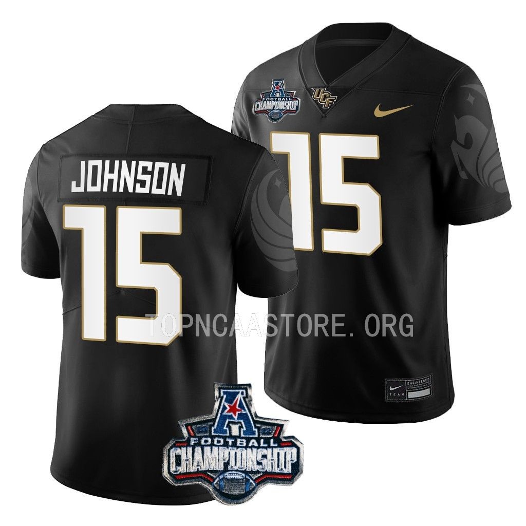 UCF Knights ACC Championship Jason Johnson #15 Black Jersey PDHZ0GXV