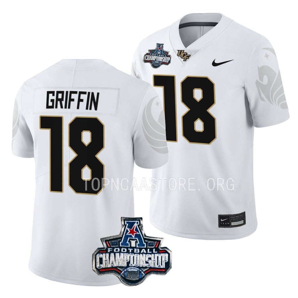 UCF Knights ACC Championship Jaylon Griffin #18 White Jersey UBX5VGXV