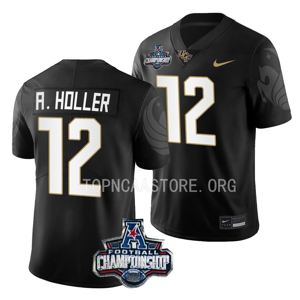 UCF Knights ACC Championship Justin Hodges #12 Black Jersey KFYSMGXV