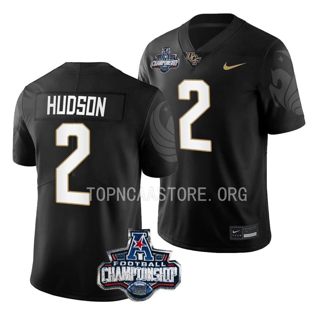 UCF Knights ACC Championship Kobe Hudson #2 Black Jersey UKSSSGXV