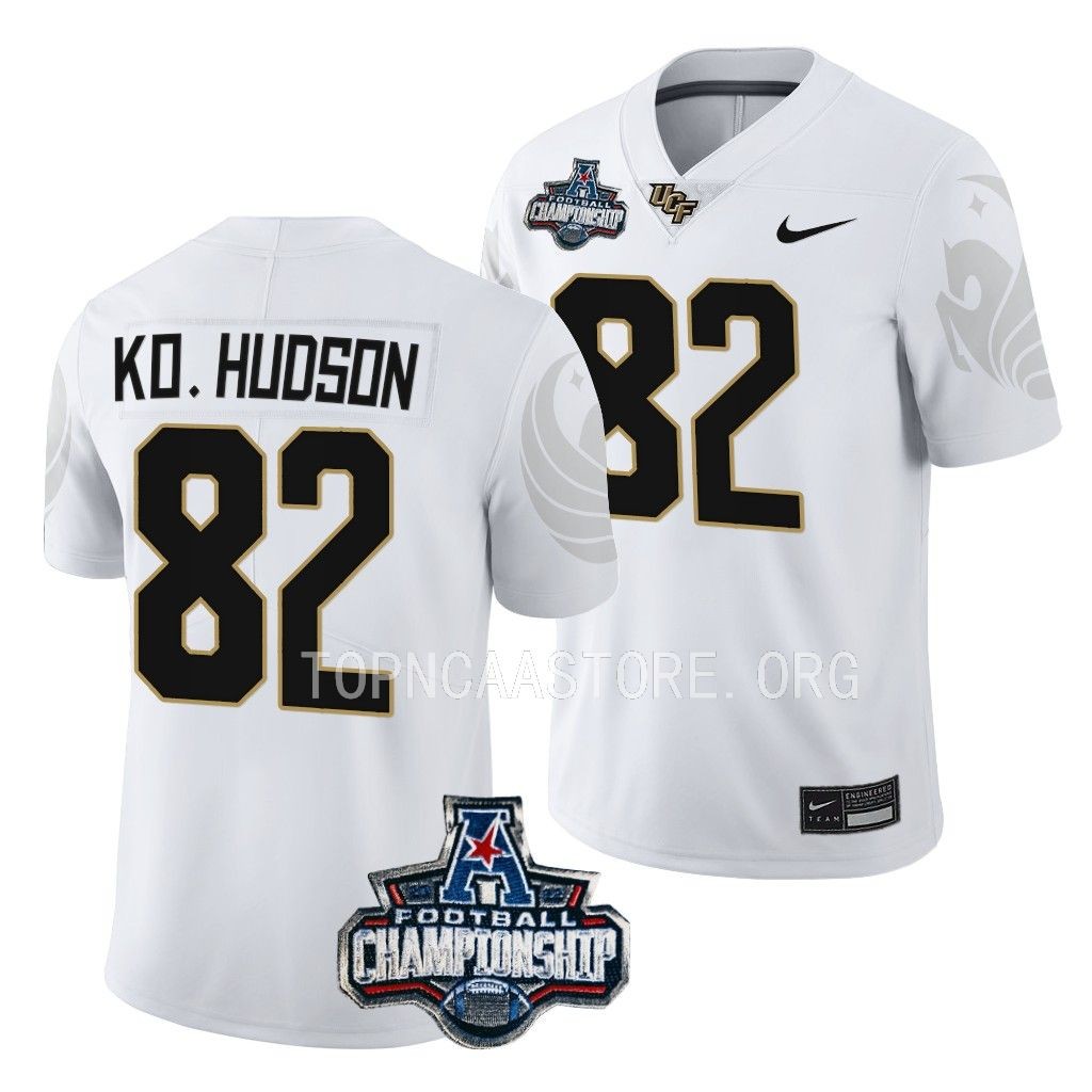 UCF Knights American Championship Alec Holler #82 White Jersey FJAGOGXV