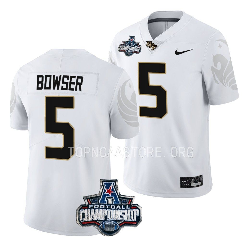 UCF Knights American Championship Isaiah Bowser #5 White Jersey RZCNAGXV