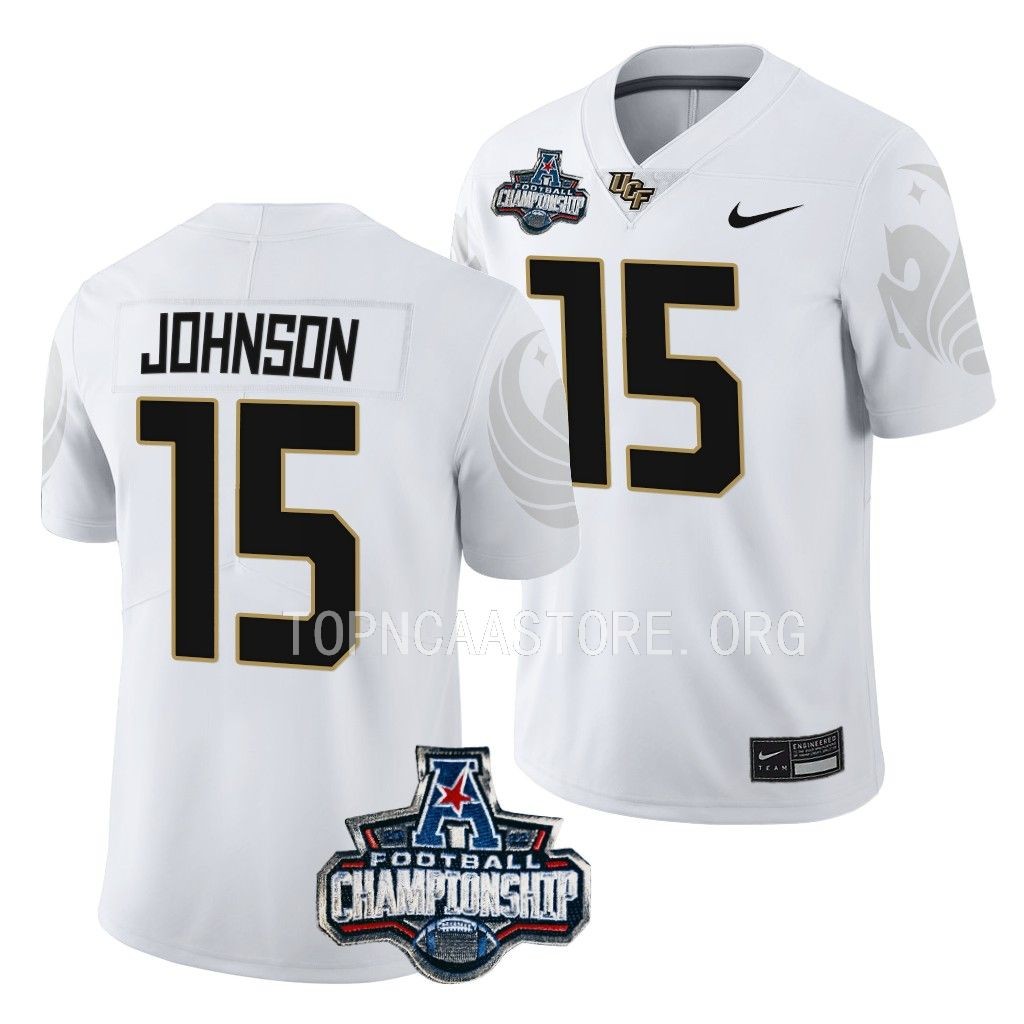 UCF Knights American Championship Jason Johnson #15 White Jersey LZERSGXV