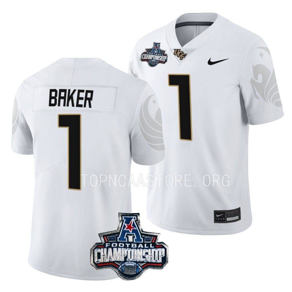 UCF Knights American Championship Javon Baker #1 White Jersey CEVQEGXV