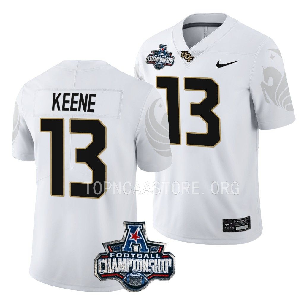 UCF Knights American Championship Mikey Keene #13 White Jersey USFHLGXV