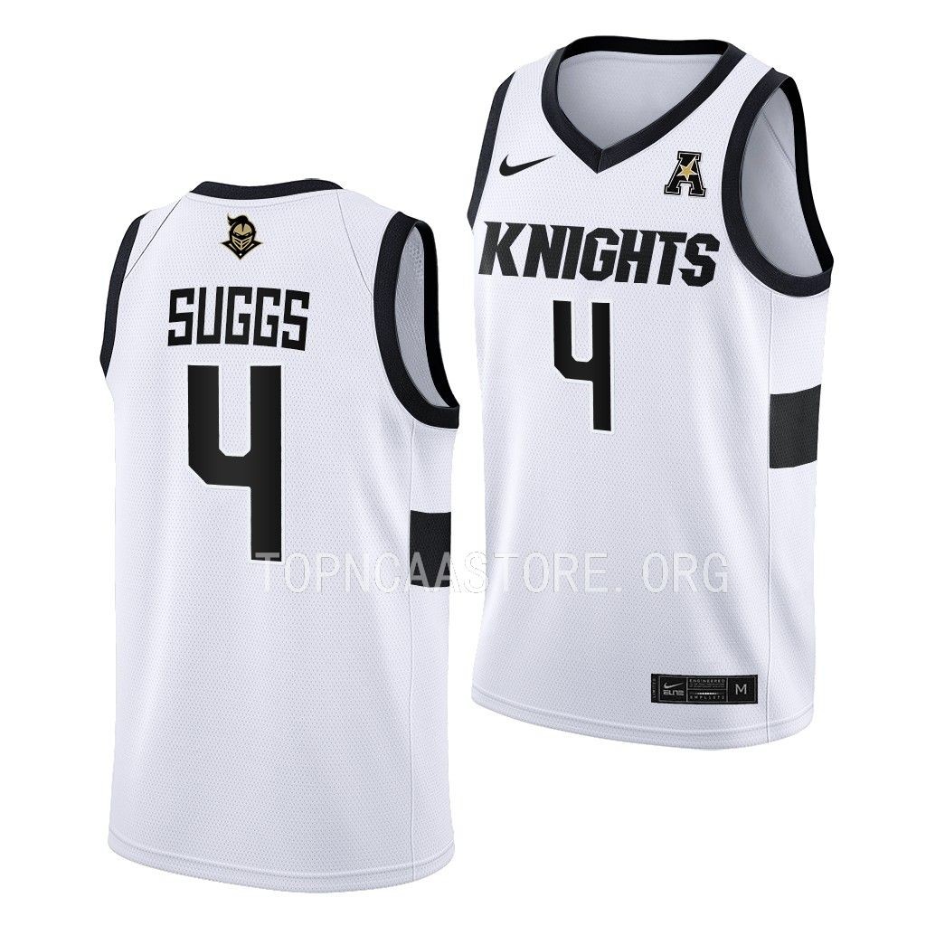 UCF Knights Brandon Suggs College Home uniform White #4 Jersey 2022-23 QKTRFGXV