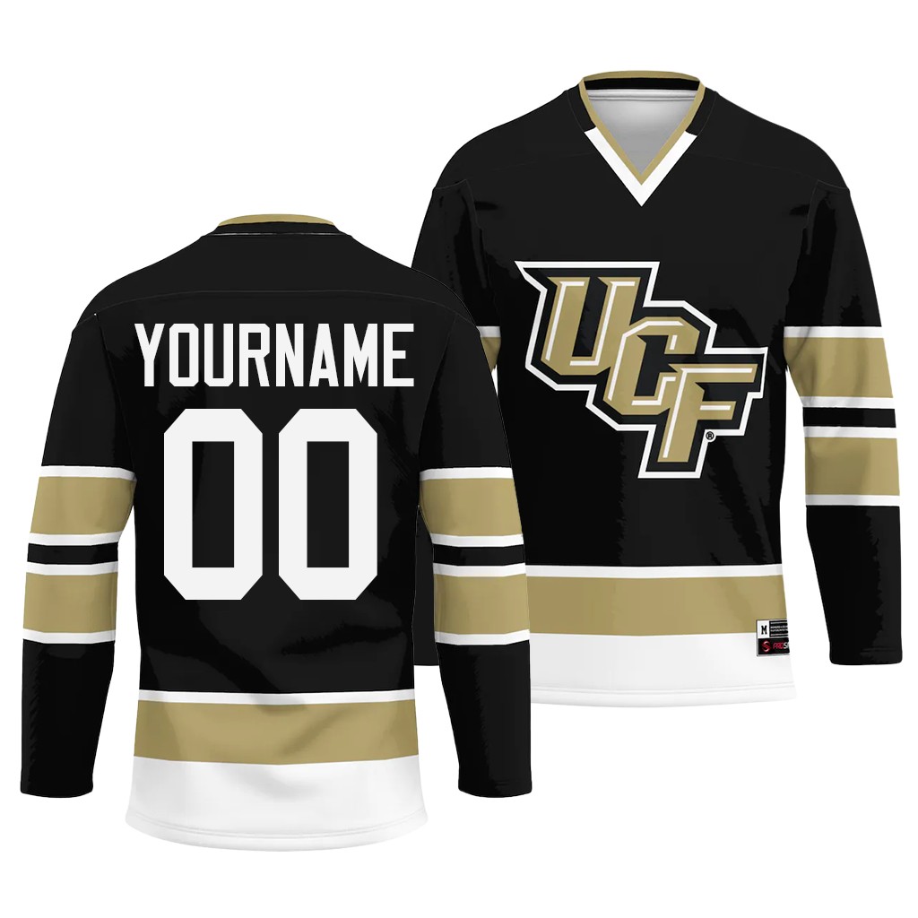 UCF Knights College Black Custom Jersey IWUWWGXV