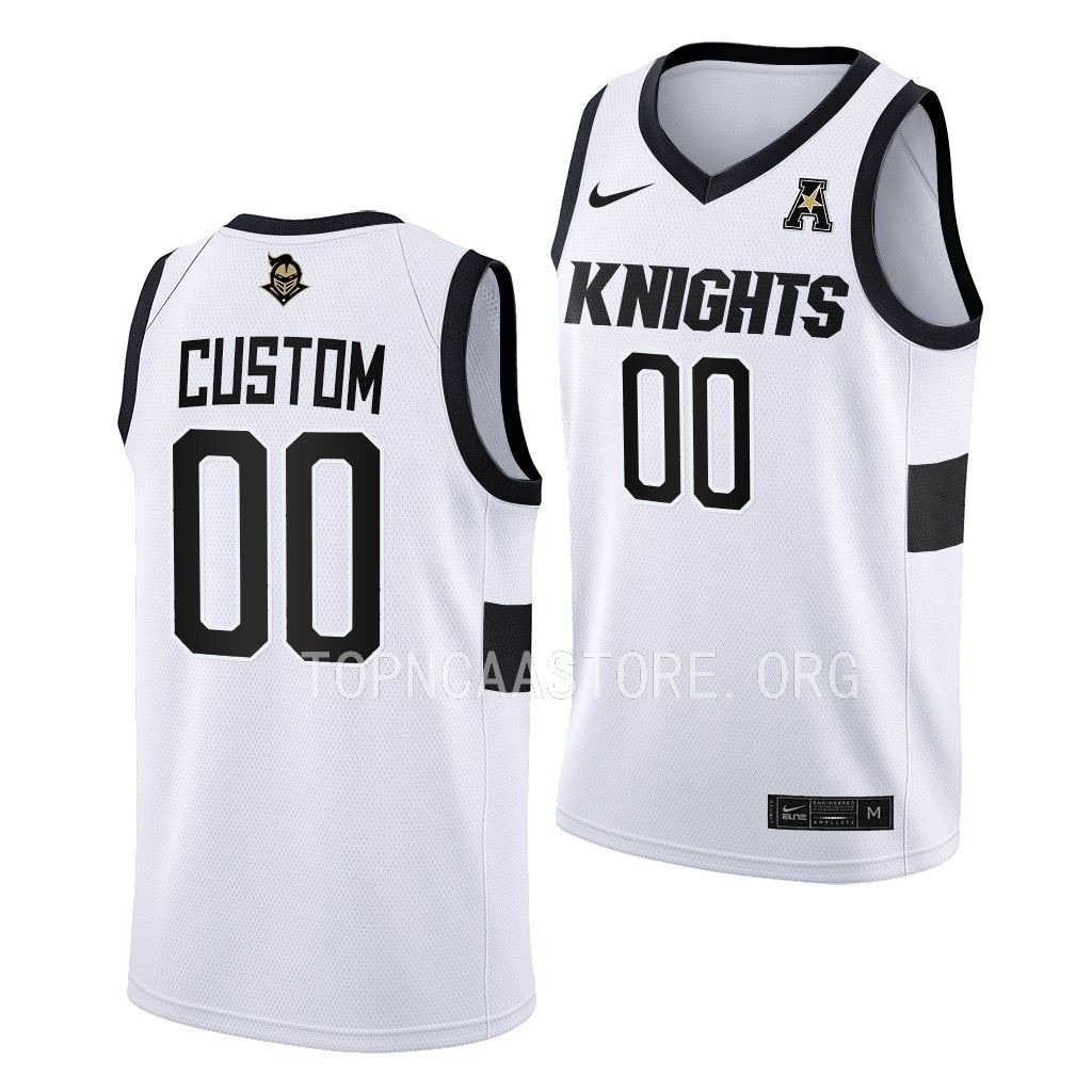UCF Knights Custom College Home uniform White #00 Jersey 2022-23 IRCRKGXV