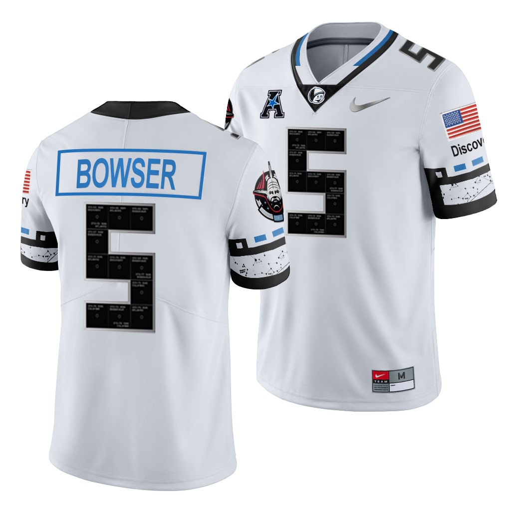 UCF Knights Isaiah Bowser 5 White -22 Space Game College Jersey Men SUQPGGXV