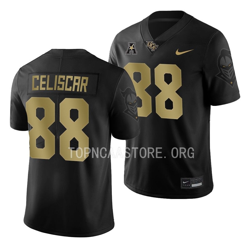 UCF Knights Josh Celiscar Jersey Alternate Black #88 Game Shirt LQOOAGXV