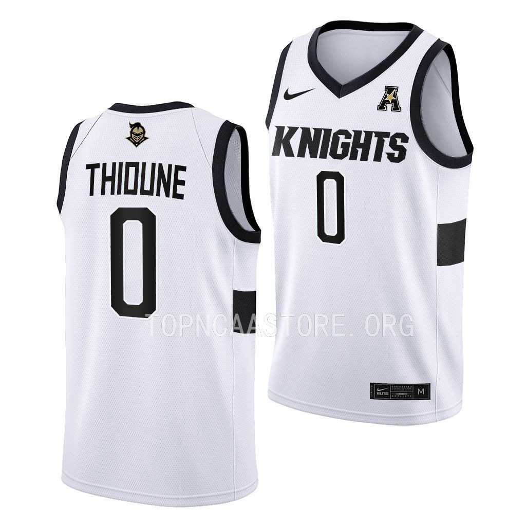 UCF Knights Lahat Thioune College Home uniform White #0 Jersey 2022-23 PK4DOGXV