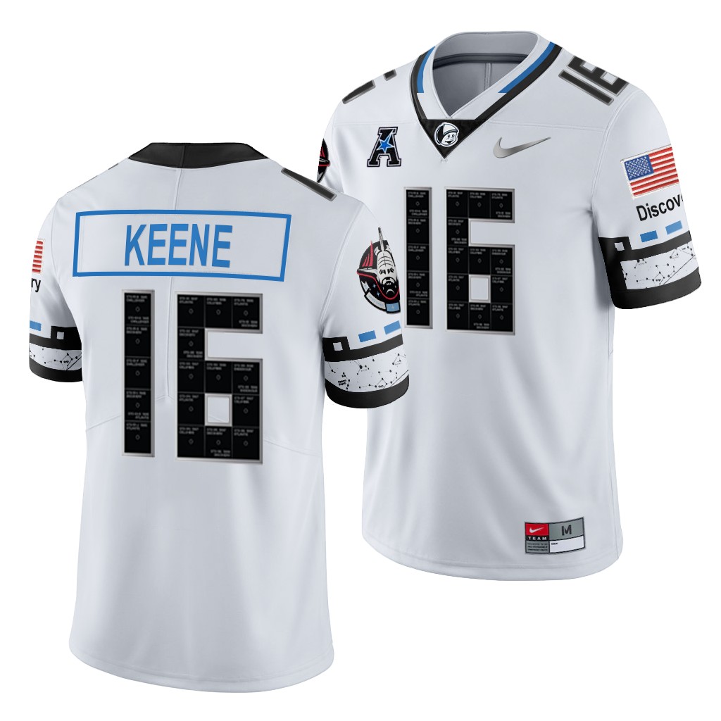 UCF Knights Mikey Keene 16 White -22 Space Game College Jersey Men KANBXGXV