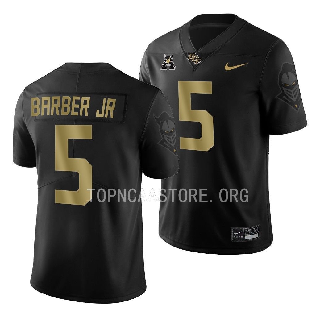 UCF Knights Ricky Barber Jersey Alternate Black #5 Game Shirt URCPNGXV