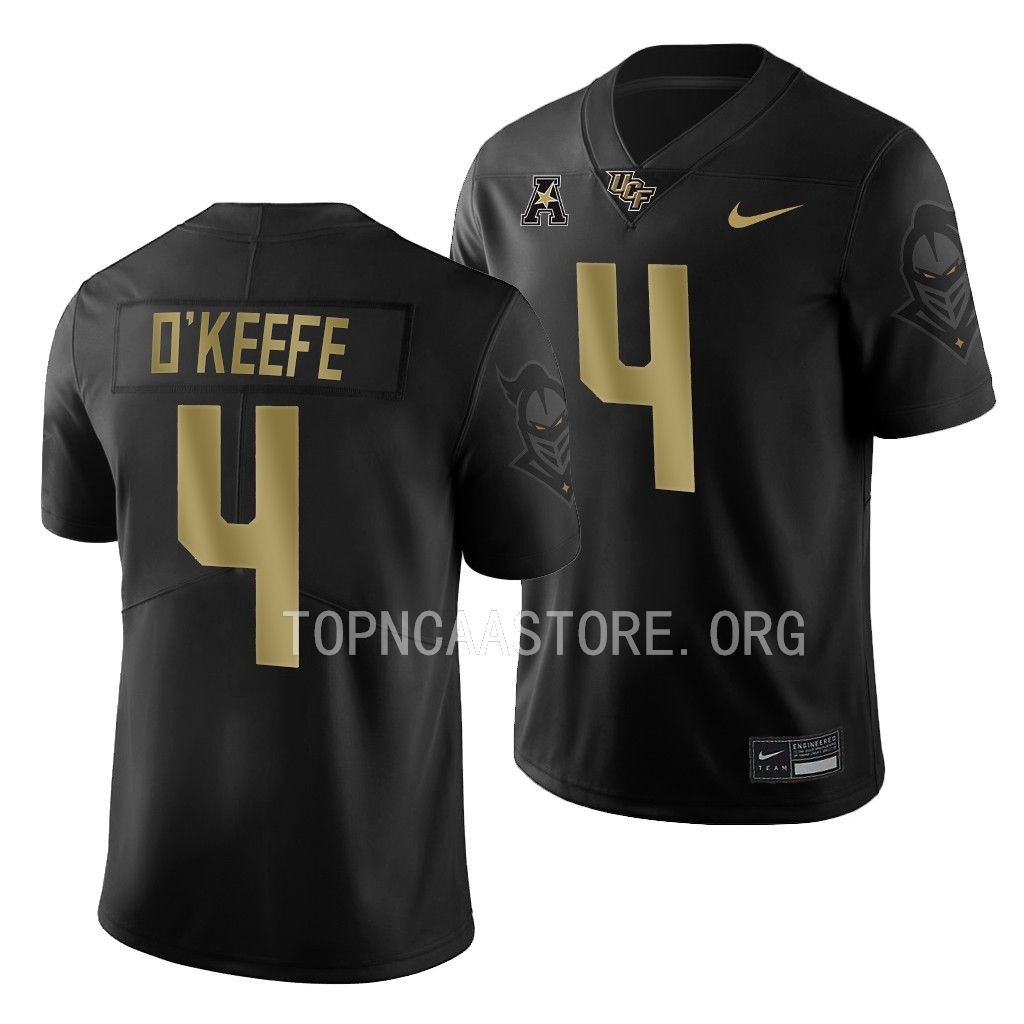 UCF Knights Ryan O'Keefe Jersey Alternate Black #4 Game Shirt E4ZNLGXV