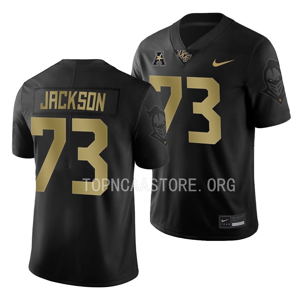 UCF Knights Samuel Jackson Jersey Alternate Black #73 Game Shirt NIB12GXV