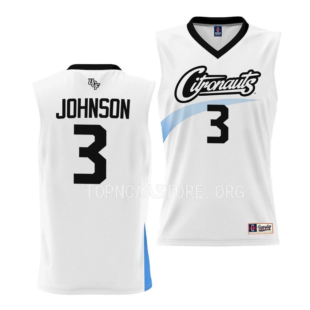 UCF Knights Space Game Darius Johnson #3 White Jersey KPWMOGXV